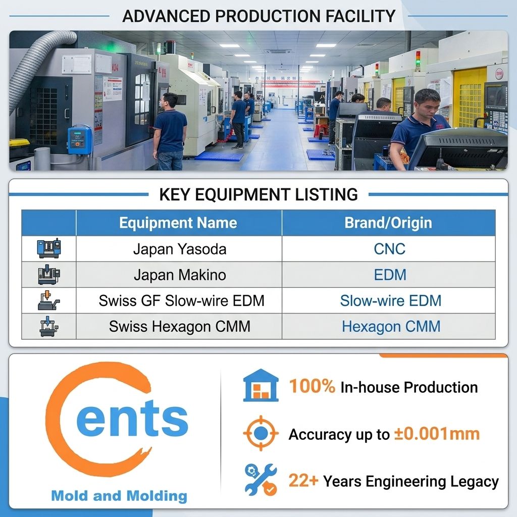 Cents Mould injection moulding equipment facility running toy and consumer goods moulds in Dongguan