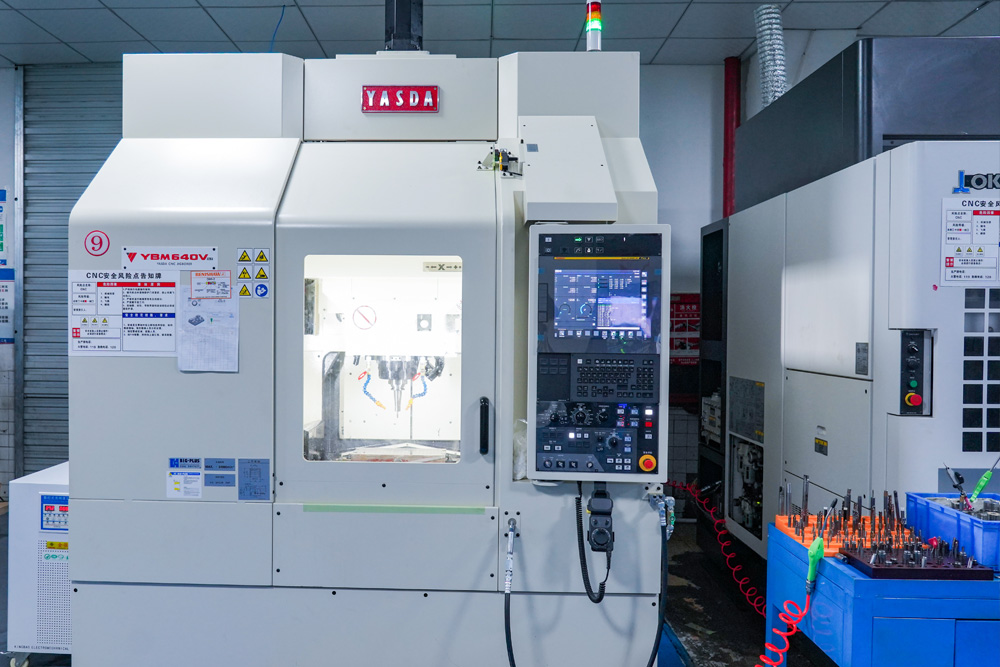 Yasoda YBM640V CNC machining centre finishing hardened injection mould steel at Cents Mould, Dongguan