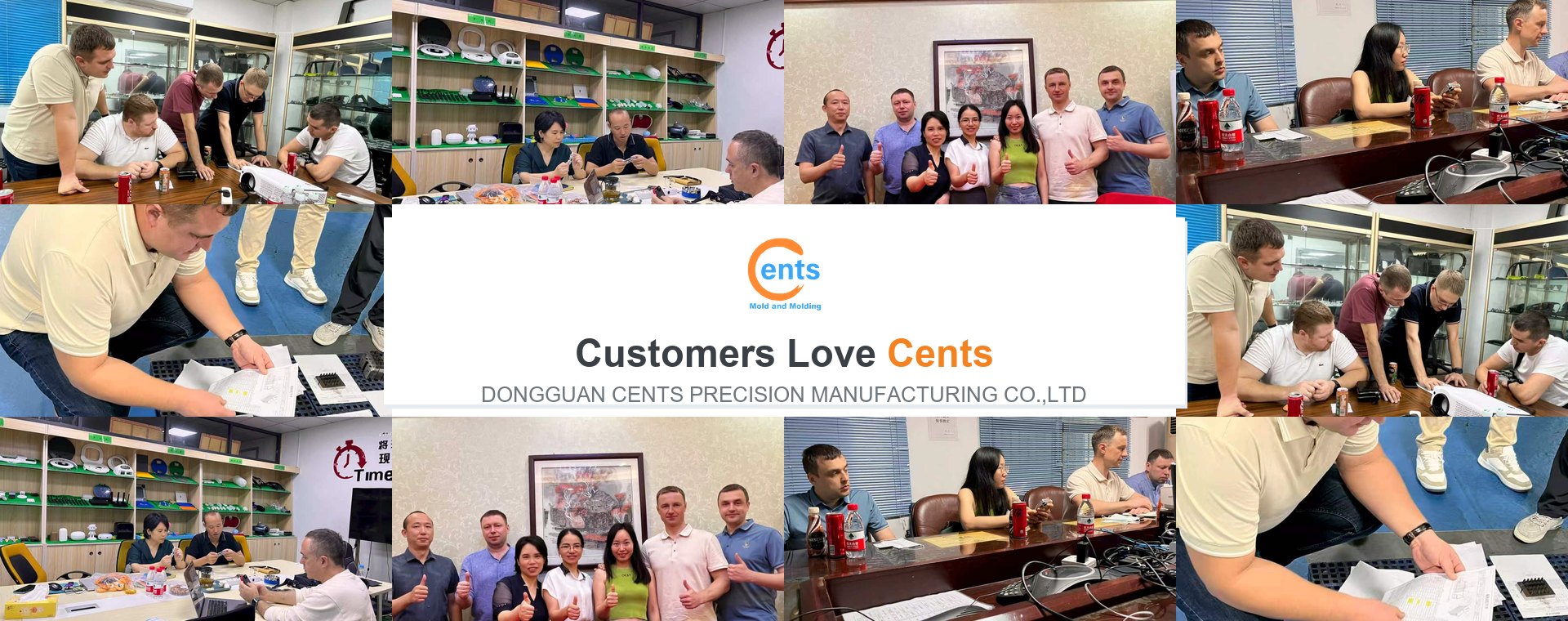Customers from the United States, Canada, Germany, Poland and Ukraine visiting the DONGGUAN CENTS PRECISION MANUFACTURING CO.,LTD factory in Humen Town, Dongguan, China